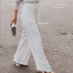 VICI AGENCY POCKETED LUXE WIDE LEG TROUSERS
